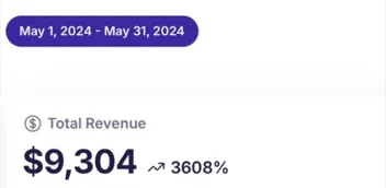 May 2024 revenue screenshot